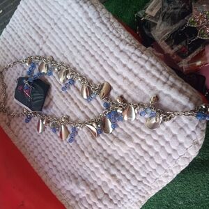 Elegant Silver and Blue Necklace